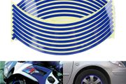 1 Set (18 Stirps) Auto Car Wheel Rim Night Reflective Papery Sticker Tape Deca