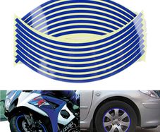 1 Set (18 Stirps) Auto Car Wheel Rim Night Reflective Papery Sticker Tape Deca
