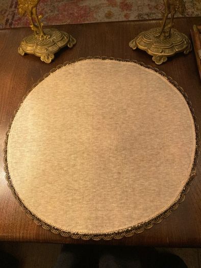 Vintage tapestry plate rest
