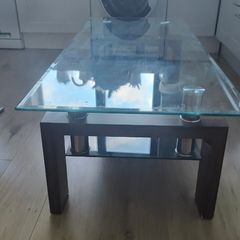 Glass coffee table
