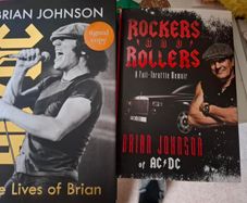 Brian Johnson Roger Daltry Billy Connolly and others Signed books