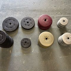 York and Pro Power weight plates.