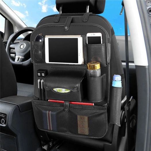 New Car Seat Organizer Back Seat Bag 4 USB Charge Storage Bag Holder Travel Multi-function Pocket Stowing Tidying Car Organizer