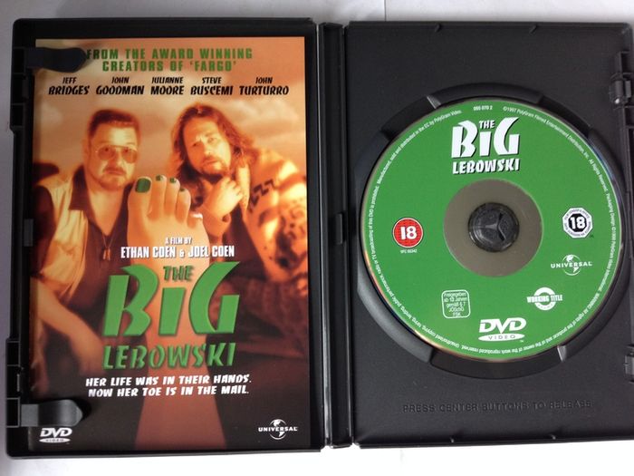 The Big Lebowski (Coen Brothers Film) [1998] Jeff Bridges, John Goodman, Sam Elliott, Julianne Moore, Steve Buscemi, John Turturro & Philip Seymour Hoffman [Movie DVD]