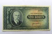 Czechoslovakia 100 korun, 1945 Rare banknote