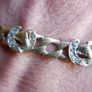 Vintage 9c 375 Yellow Gold Solid Diamond Cut Horse Shoe with Horses Head Link Bracelet 6" 9,2 grams Image 2