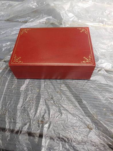 Vintage Wooden Card Box / Powers Irish Whiskey & Piatnik Twin Deck Set
