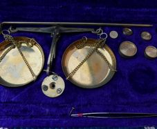 Vintage Portable Balance Brass Scale - Antique Presious Brass Balance Scale
