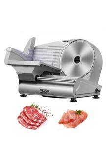 Meat Slicer, 180W Electric Deli Food Slicer with 19.1 cm SUS420 Stainless Steel Blade and Blade Guard, 0 - 1.5 cm Adjustable Thickness for Home Use, NEW