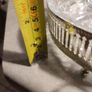 Rare find  Vintage Divided Dish 3 Sections - Daisy and Button Pattern - Made in France IN SILVER PLATED HOLDER Image 4