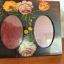 Beautiful Hand Painted Picture Frame with oval mounts 1930 s Image 6
