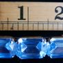 Vintage Blue Art Deco Aquamarine Bar Brooch Image 10