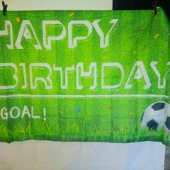 Football Happy Birthday Banner