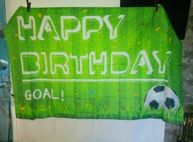 Football Happy Birthday Banner