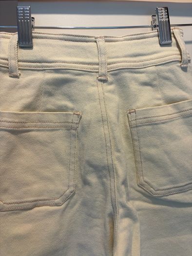 Leigh Tucker Willow Girls Cream/Lemon Wide Leg Jeans (7-8 Years)