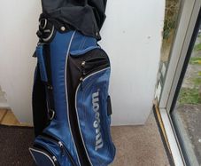 golf clubs + wilson bag