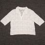 Suncoo Cream Off-White Crochet Knit Short Sleeve Polo Shirt Pointelle Top T3/12UK/40EU Image 2