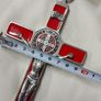 large red crucifix cross,,lovely condition,, beautiful,,,buyer collects or pays postage thank you,,sold as is ,some of the money will be going to charity,good cause ,, Image 4