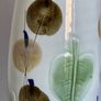 Large light green pottery Vase with leaf and fruit motifs PRICE DROP Image 3
