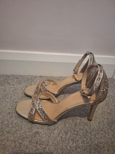 Dune Gold Strappy Sandals - Size 5 - Never worn