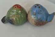 Retro Pier 1 USA  glazed ceramic bird themed salt and pepper set