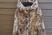 Animal print fleece jacket size 12