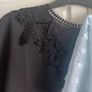 Light Blue and Black Short Sleeve Tops Image 2