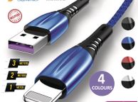 main image for ad 1m/2m/3m Long Lightning iPhone Charger for Apple iPhone 12 11 X 6 5 7 8 USB Cable