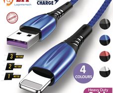1m/2m/3m Long Lightning iPhone Charger for Apple iPhone 12 11 X 6 5 7 8 USB Cable