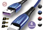 1m/2m/3m Long Lightning iPhone Charger for Apple iPhone 12 11 X 6 5 7 8 USB Cable