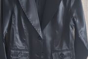 satin look black blazer size 6 8 10 12 14