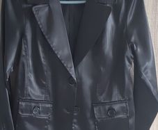 satin look black blazer size 6 8 10 12 14