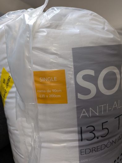 Single 13.5 Tog Anti-Allergy Duvet