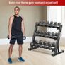 3 Tier Dumbbell Rack Home Gym Dumbbell Storage Stand Weights Storage Rack for Dumbbells Image 6