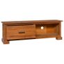 TV Cabinet 112x30x37 cm Solid Teak Wood Image 2