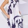 Bnwt Naya navy & white tunic top / dress layering piece statement collar Image 9