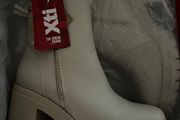 XTI Beige Block Heel Ankle Boots