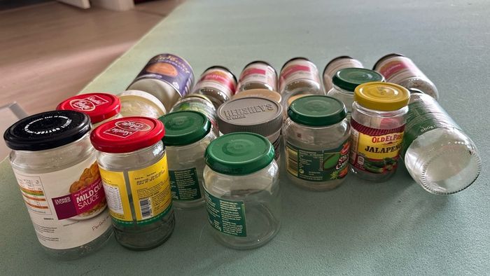Empty jars for kitchen