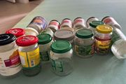 Empty jars for kitchen