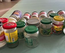 Empty jars for kitchen