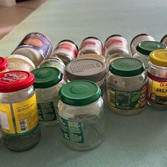 Empty jars for kitchen