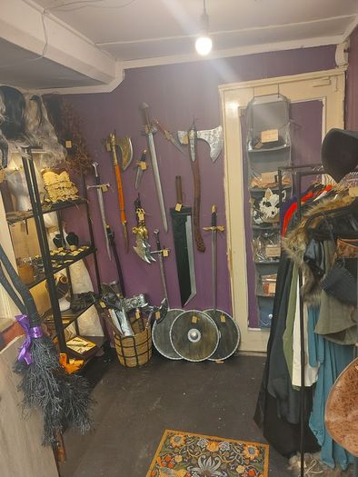 Cosplay costumes and props