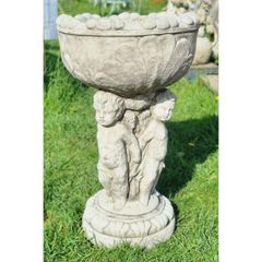 Bird Bath Triple Cherub-GL-BB032