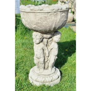 Bird Bath Triple Cherub-GL-BB032