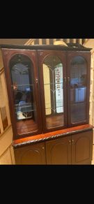vintage mahogany display unit