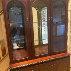 vintage mahogany display unit