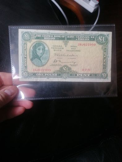 1971 Irish One Pound Banknote