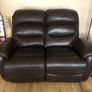Two Seater Leather Recliner Sofa Image 2