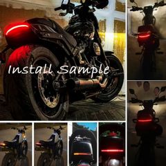 Universal 20.32cm Flexible LED Light Strip with Tail Brake Stop Turn Signal Lights All-in-one