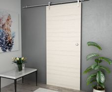 Sliding Door Hardware Kit 183 cm Stainless Steel Silver